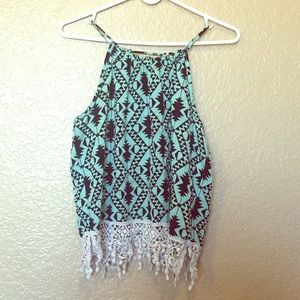 No Boundaries Tank Top . Color- Mint Green